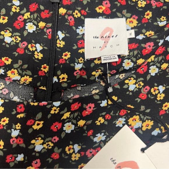 The Nines by Hatch Maternity NWT Black Ditsy Floral Maternity Dress Size: XL - Picture 12 of 12